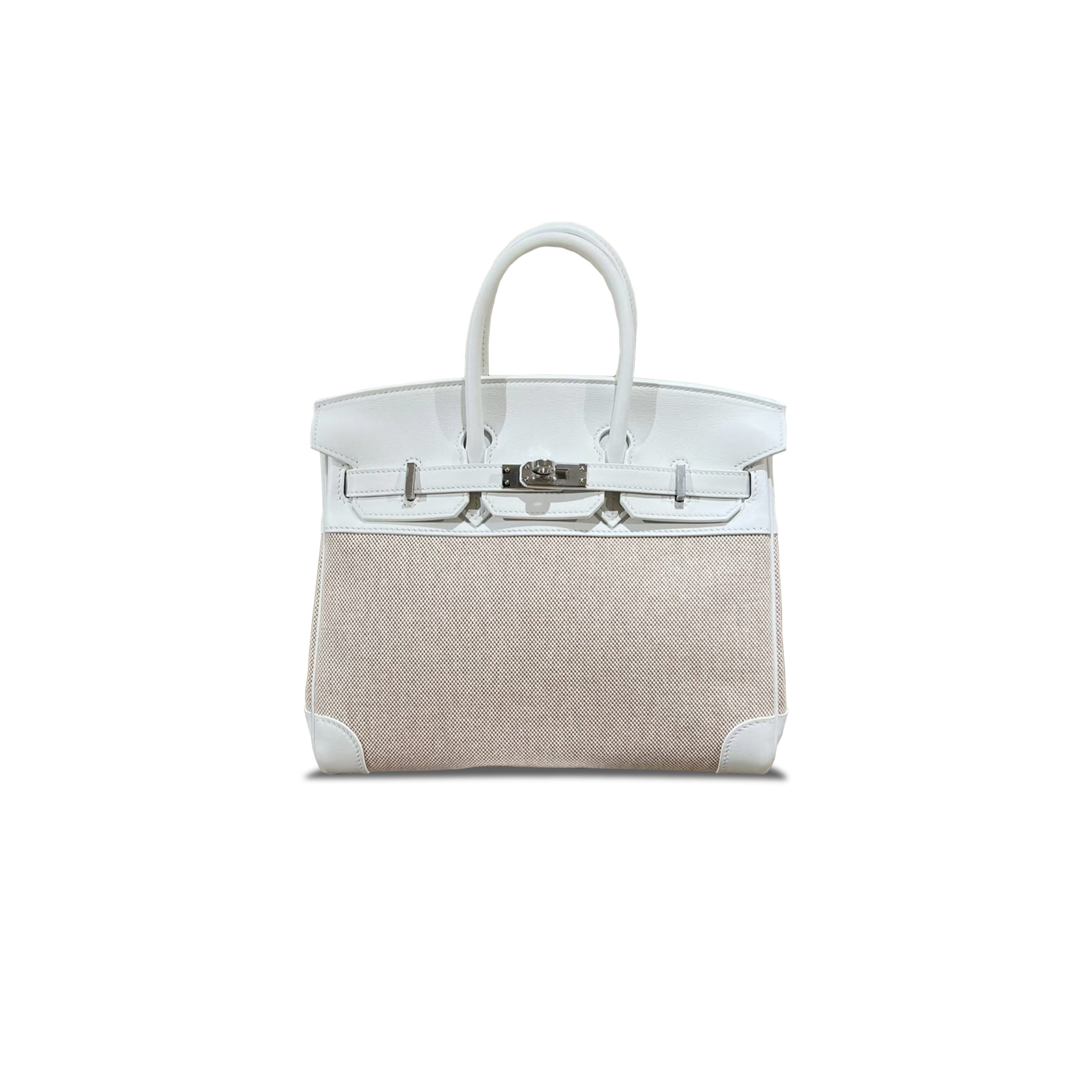 HERMÈS MASTER BIRKIN 25 SWIFT CANVAS AND SILVER BUCKLE H082686CKA3 (25*20*13cm)